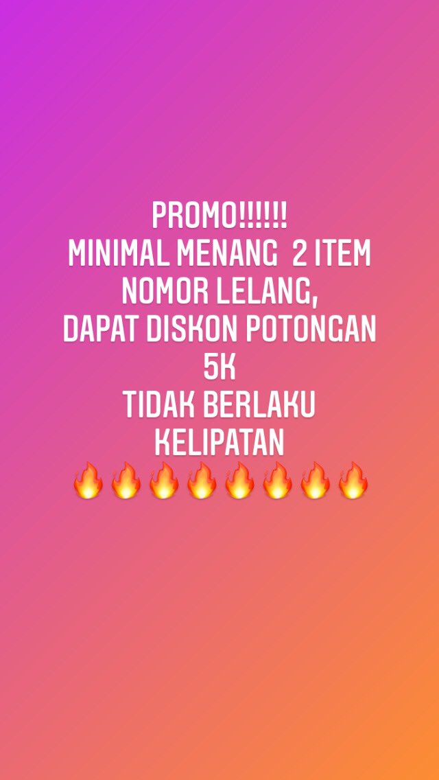 Lelang perdana di instagram 😁
Instagram.com/rieff_store