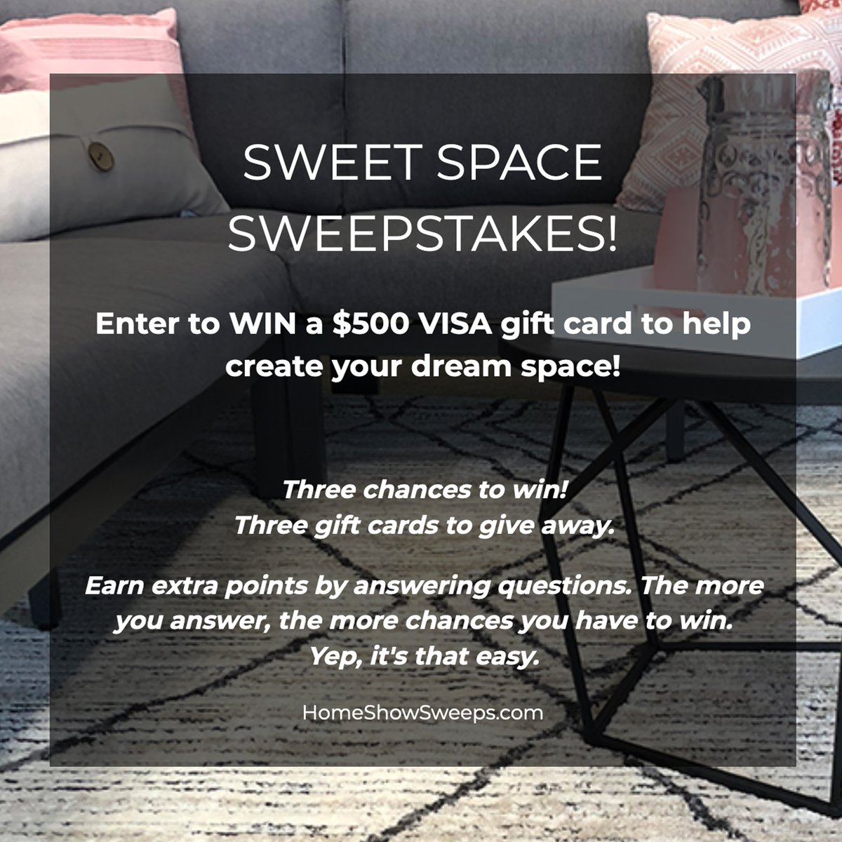 Have you visited our new Virtual Showroom yet? Visit and enter the Sweet Space Sweepstakes for a chance to win a $500 Visa Gift Card to help create your dream space!  Shop local.  Keep Salt Lake City growing.  Go to deseretnewshomeshow.com/Virtual-home to enter.