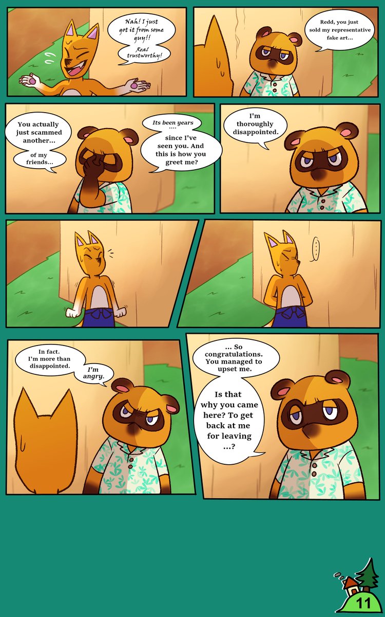 Peeps_Art's tweet photo. An Animal Crossing Comic - Page 11
#AnimalCrossingNewHorizons #acnh #AnimalCrossingNewHorizon  #animalcrossing #animalcrossingcomic #accomic #animalcrossingfancomic #acfancomic #tomnook #redd #crazyredd #comicpage #page11 https://t.co/wE4VE1D8D5