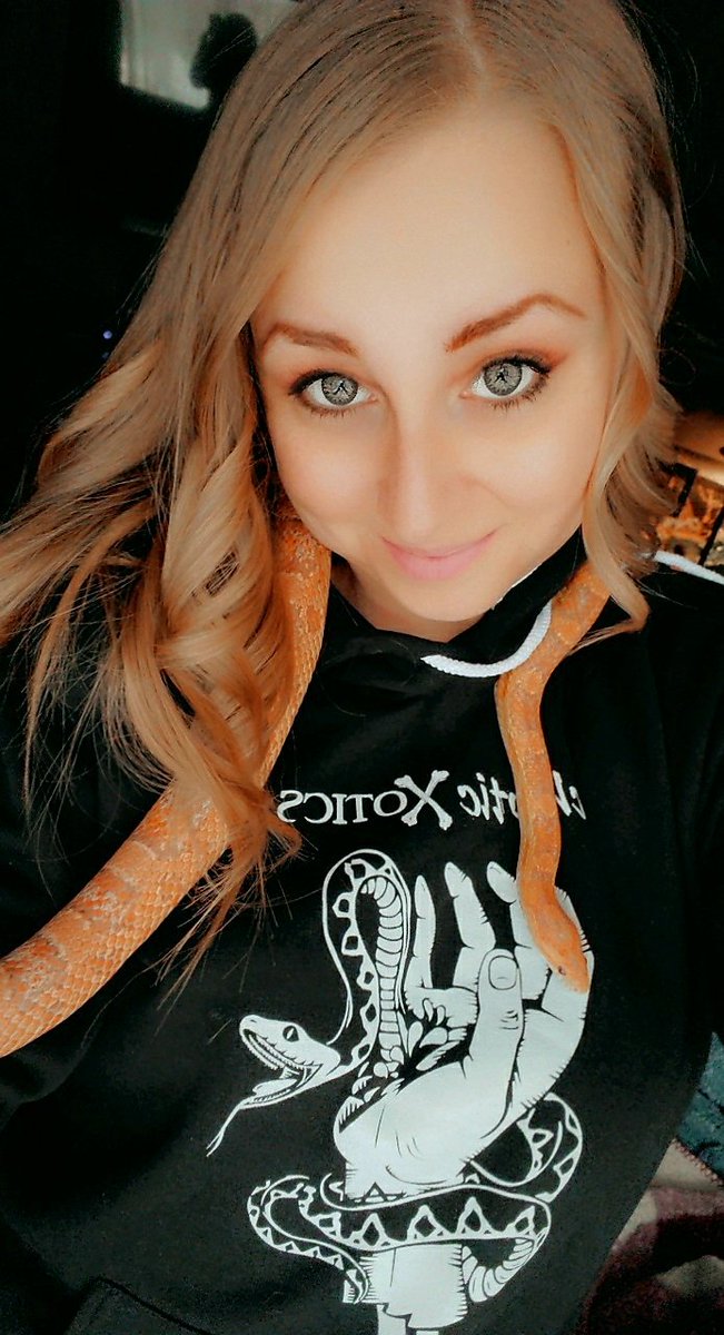StarrsSnakes's tweet photo. Raiden helping me show off my awesome ChoaticXotics hoodie! 

#snake #snakes #reptile #reptiles #reptilekeeper #reptilelover #snakekeeper #snakelover #animallovers #snakesunday #exoticpets #supportlocal #fallfashion https://t.co/mo7TOQAzXP