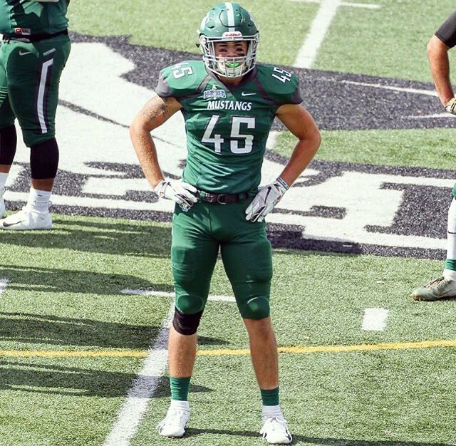 MvilleMustangFB's tweet photo. Apparently it’s National Tight Ends day... In that case, we’d like to shout out our All-Conference Tight End Kyle Tuohy! 28 catches, 466 receiving yards, 5 TDS &amp; plenty of physical blocking in 2019. #AimHigher 🐎 https://t.co/VazZRBiNOH