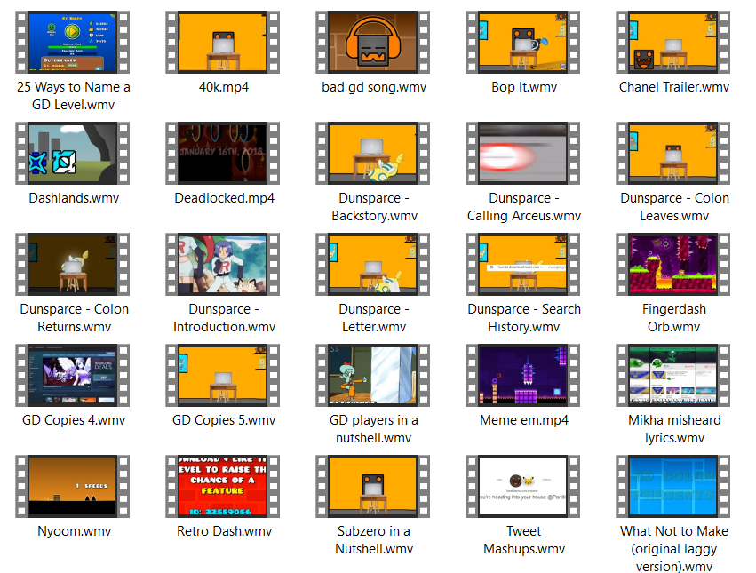 Sorted and labelled all the videos. Mainly just fully rendered vids for YT, along with some assets and stuff. How many do you remember? (also found a SUPER nostalgic school project but obv I can't share that for privacy)