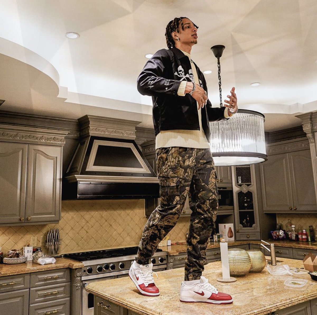 DJ Wilson in our Dead Man Walking Jacket⚰️💀👨🏽‍🎤