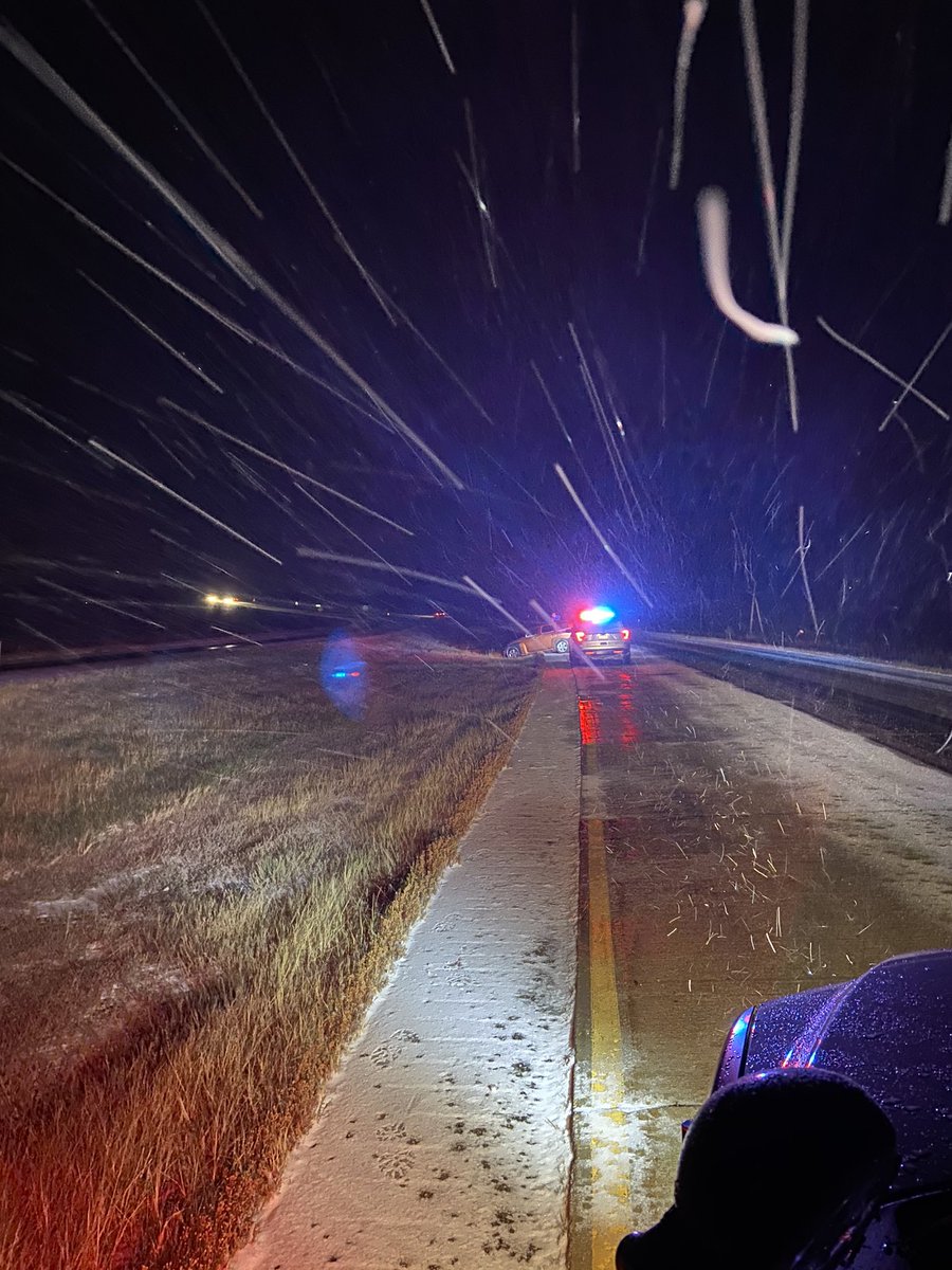 Snow is coming down again and roadways are slick! Slow down and use caution if you need to be on the roads tonight!