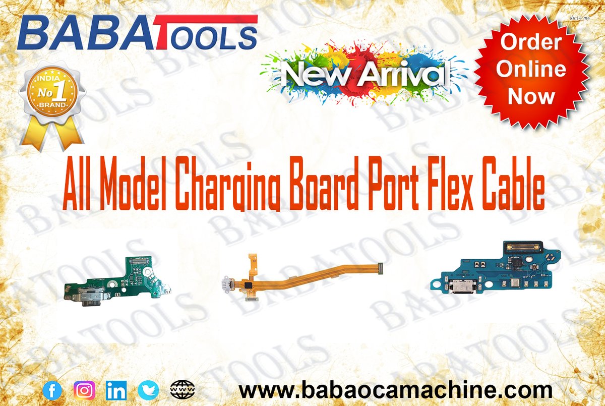 BabaCable's tweet photo. All Model Charging Port Board and Flex
#Visitnow https://t.co/zRMqRiV5oW
#babaocamachine #babatool #babacable
#babamachine #babaocamachine
#babasmd #powersupply #separator
#chargingport #chargingboard #flex
#flexport #chargingflex #flex
https://t.co/S4DUruZxWl https://t.co/m3mIUcGyy8