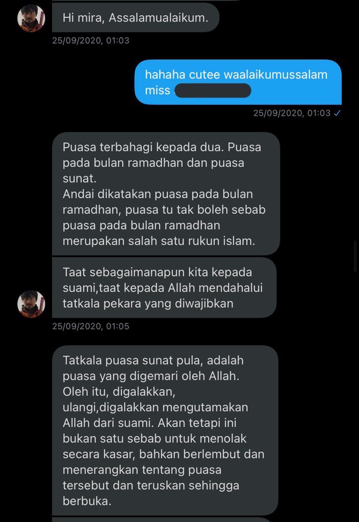 if fasting is an act of worship, why is husband allowed to tell you to not fast?*the one who replied was his colleague, hence a different style in delivery