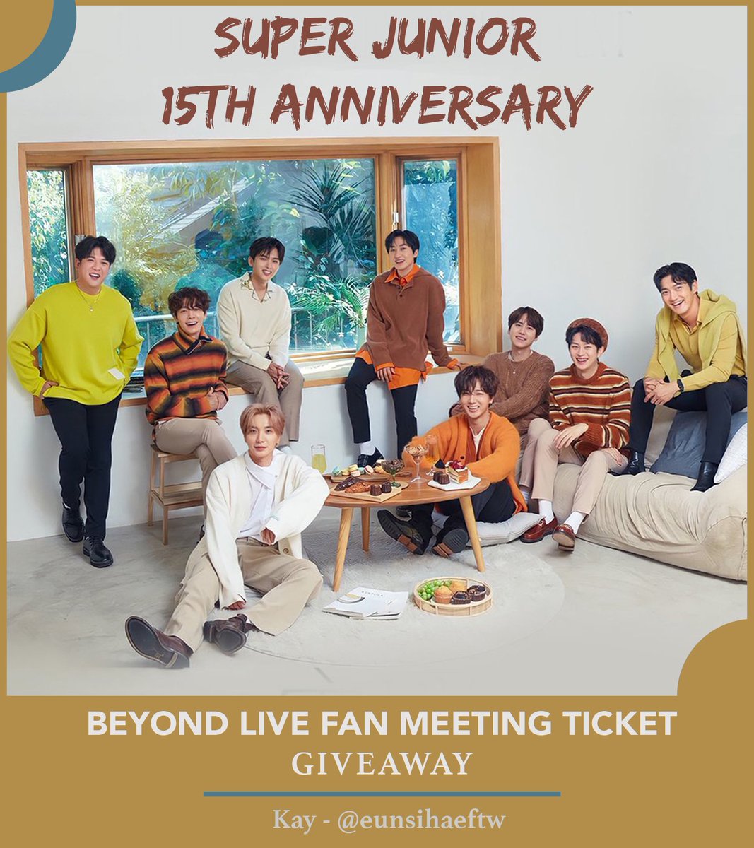 🌅BONUS D-11 Anniv GA marathon🌄
🎁 no 3 :
Beyond Live Fanmeeting event ticket💫
💙Read Rules‼️
💙tag @SJofficial & 3 of your friends.
💙Open WW
💙2 Winners for Live Streaming & 3 runner-ups for VOD
Ends : Wed 4th Nov 11:59 PM KST ✨
#15thAnniv_WalkTogether
#SUPERJUNIOR https://t.co/jW7QRLWf1B