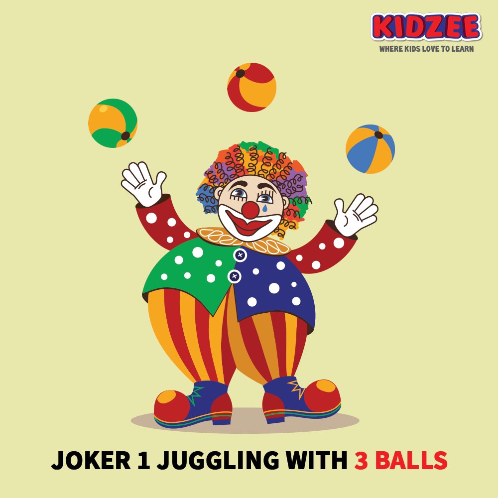 Siya & Jiya went to the #circus with their parents & were extremely excited to watch the jokers #juggle with #colourful #balls.
Which #joker juggled with the #highest number of balls?
#Kidzee #KidzeeStudents #HighestNumber #Counting #Learning #Numbers #Maths #Count #JokerTricks https://t.co/SeNn41ttwv