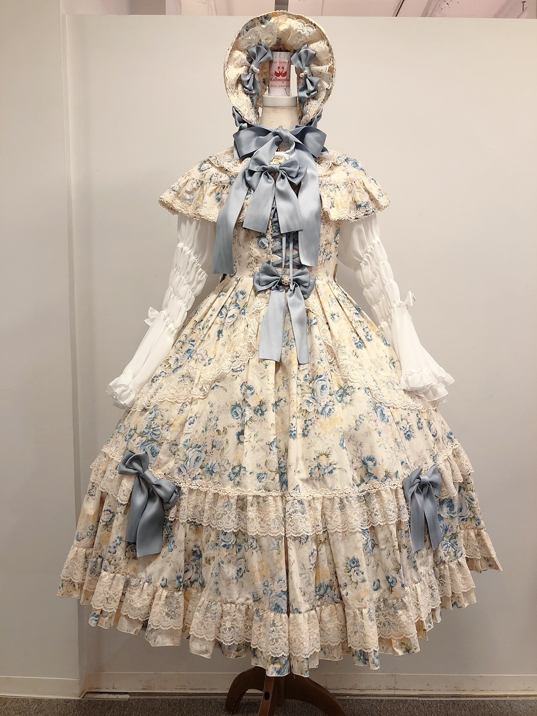 メタモルフォーゼ　ロザリーケープ付きJSK　パウダーブルー metamorphose temps de fille - メタモルフォーゼ ロザリー