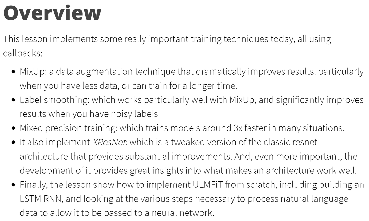 jeremyphoward's tweet photo. Lots of great details here about building important deep learning algorithms from scratch. https://t.co/kZyTQvUzHQ