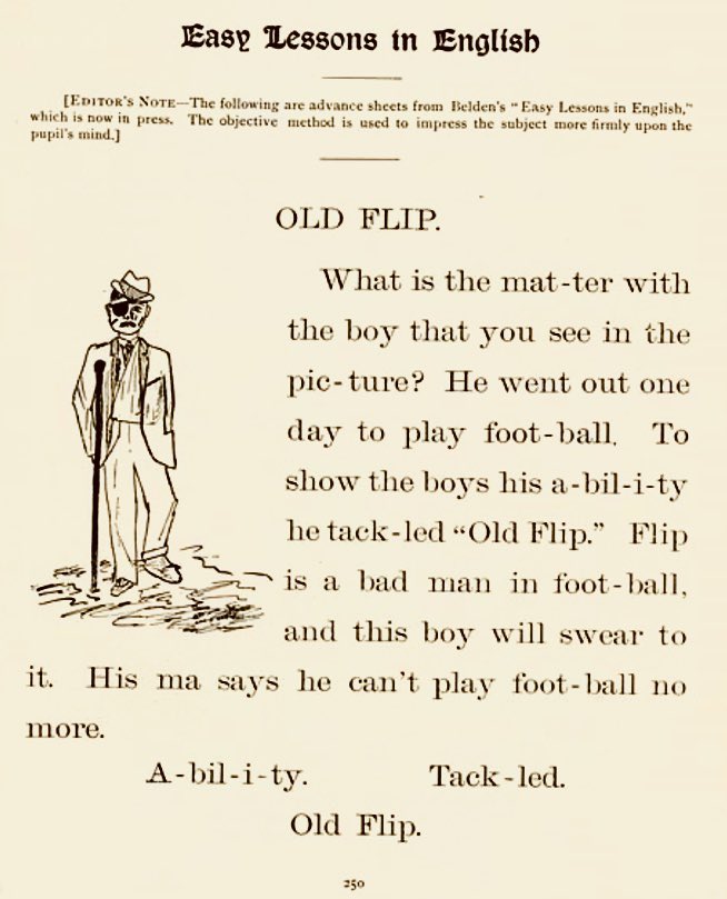 In the 1894 Nebraska yearbook, fellow students had Flippin’s bruising style of play in mind when they composed this satirical English lesson featuring “Old Flip”