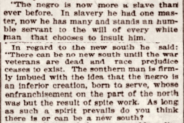 What did Flippin think of all this?The fact that he sued a Lincoln business tells you something. But we don’t have many examples of his own words. One exception is this speech, first delivered while a student, where he says Black people are “now more a slave than ever before”