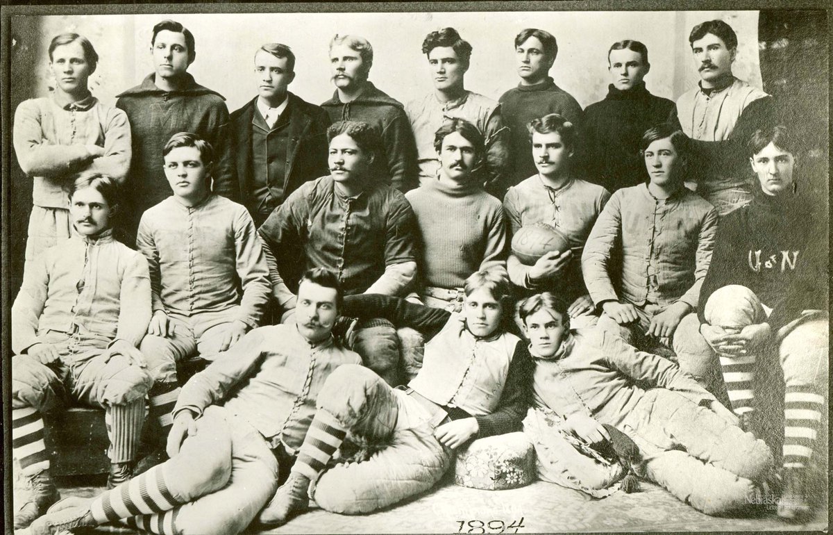 There was no public announcement or statement that reversed the vote or stripped Flippin of his captaincy. But before the 1895 season Flippin moved on from Nebraska. Whether his coach and teammates (pictured with him in this 1894 team photo) forced him out is not entirely clear