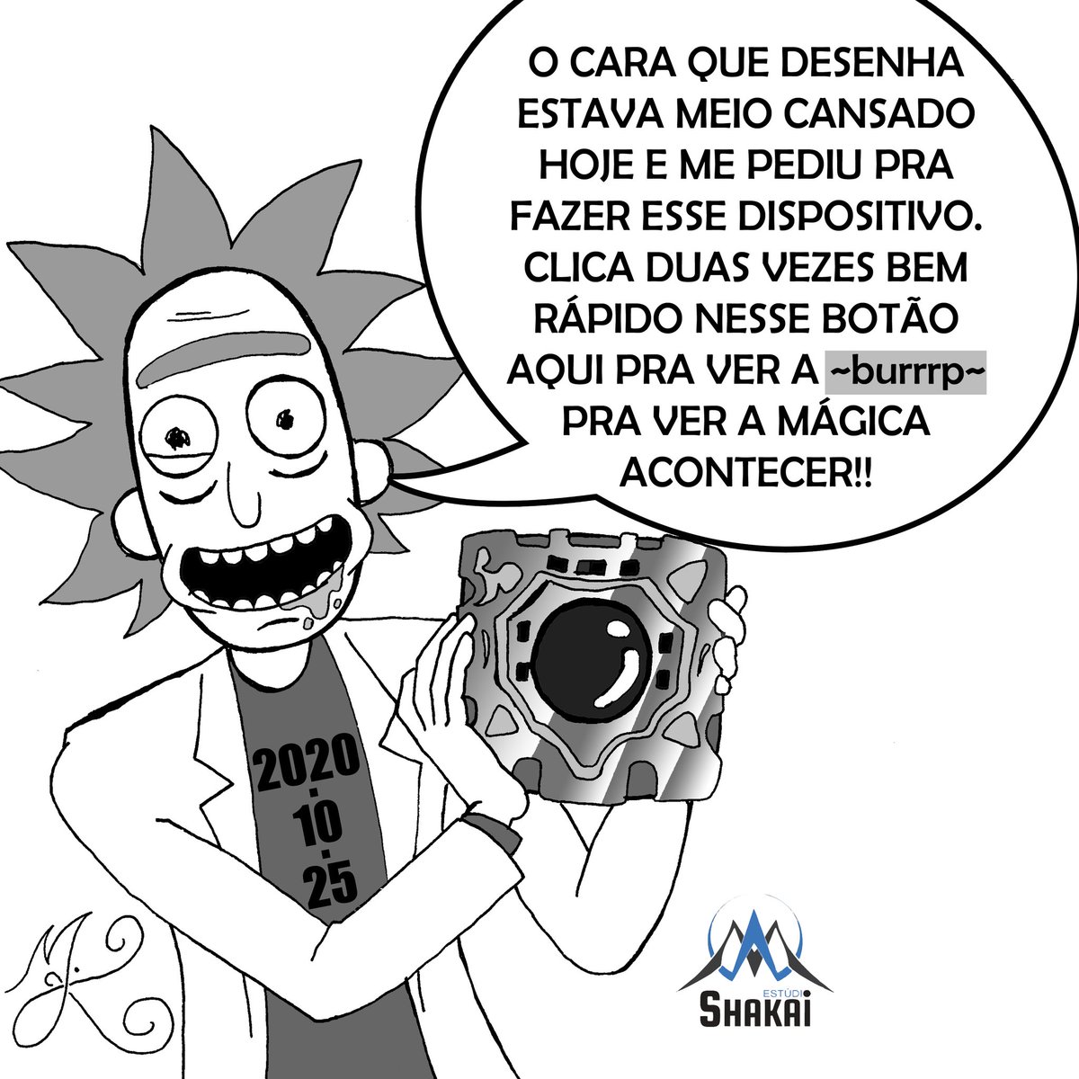 MKaizoku's tweet photo. Challenge do Inktober de hoje não pegou sugestões, foi mais no feeling do momento hahahaa
😁 E a sua sugestão, cadê?

Dia 25: Rick &amp; Morty
(ou "Estou cansado hoje")

#inktober
#inktober2020
#RickAndMorty
#Netflix
#EstúdioShakai 
#Shakai 
#drawing
#Bunkapop https://t.co/CitAdsnboz