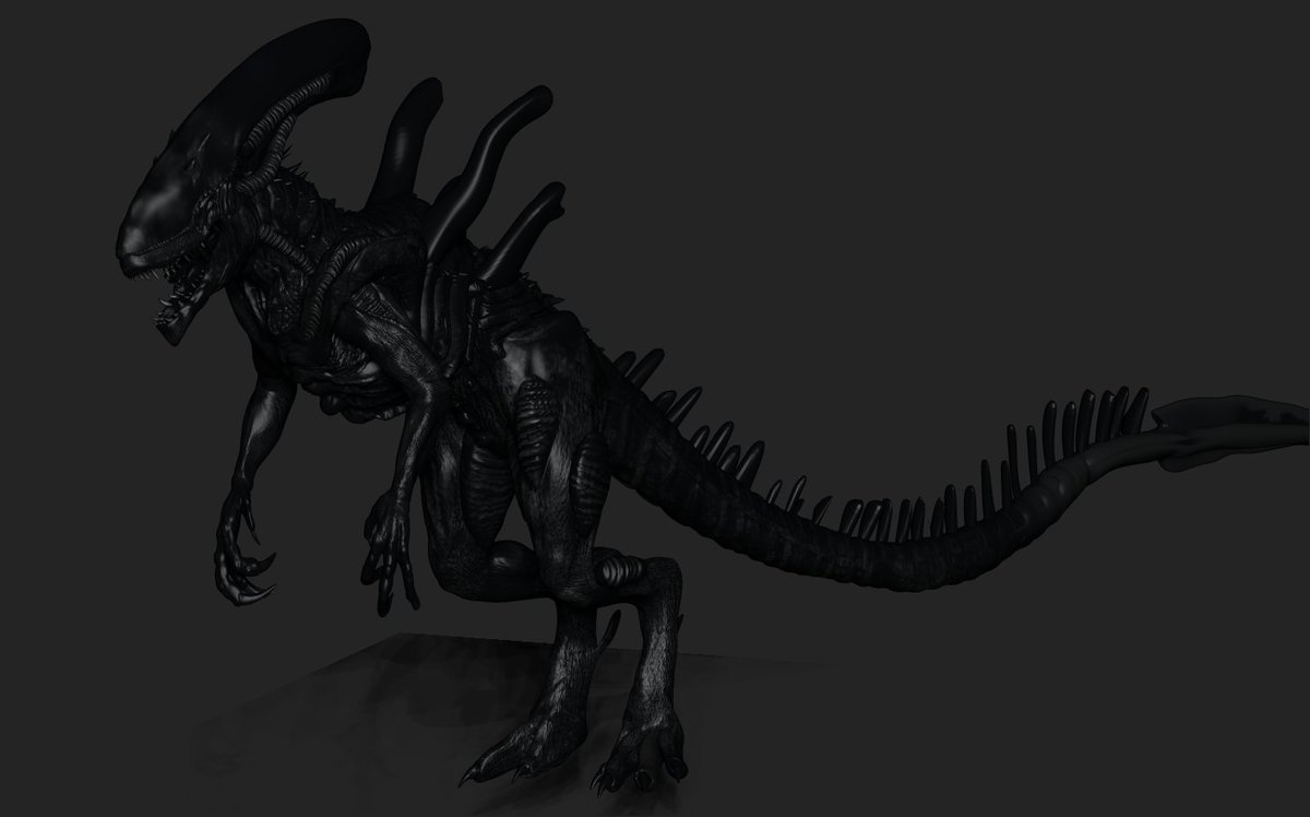 indominusrex #xenomorph #alien #jurassicworld #jurassicpark  #jurassicparkchaoseffect #Dinosaurs #Dinosaur #paleoart #sciart #renderall  #zbrush, image size:1200x748