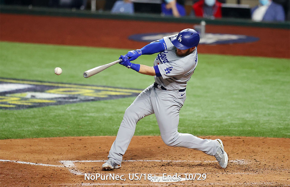MLBNetwork's tweet image. Max Muncy's homer extends the #Dodgers lead midway through Game Five!

RETWEET for your chance at a @RawlingsSports baseball signed by the 1B!

Rules in bio.