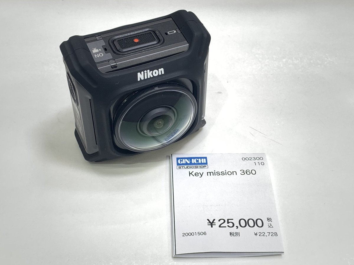 ginichi's tweet photo. 【中古品情報】
Nikon Key mission 360
4K対応360度カメラです✨タイムラプスやループ動画も撮影可能‼️
全天球型アクションカメラお探しの方この機会にいかがでしょうか?
#銀一
#中古カメラ
#Nikon
#keymission360 https://t.co/HrpjOW5Wzv