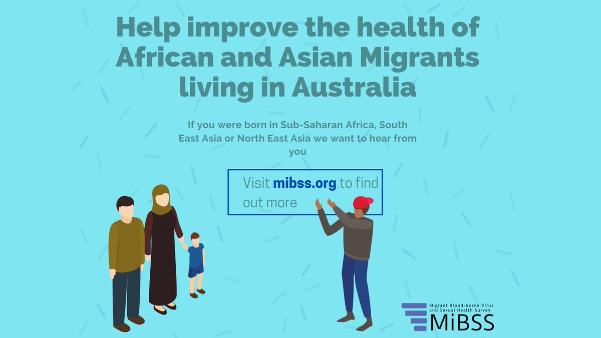 MiBSS (@mibssurvey) on Twitter photo Help improve the health of your community.
Complete the MiBSS survey 👉 bit.ly/2EGddwv
<a href="/CEH_Aus/">CEH Australia</a> <a href="/eccwa/">ECCWA</a> <a href="/ECCQ/">Ethnic Communities Q</a> <a href="/relationshipsSA/">relationshipsS.A</a> Help improve the health of your community.
Complete the MiBSS survey 👉 bit.ly/2EGddwv
<a href="/CEH_Aus/">CEH Australia</a> <a href="/eccwa/">ECCWA</a> <a href="/ECCQ/">Ethnic Communities Q</a> <a href="/relationshipsSA/">relationshipsS.A</a>