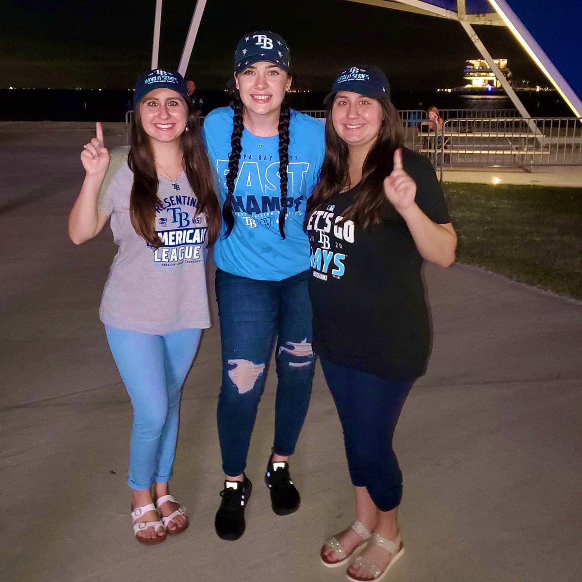 RexasFinanceXA's tweet photo. @RaysBaseball's Good Luck Triplets are back together at @StPetePier!!!! πππ You know what that means!!!! πππβΎοΈπ₯π #RAYSUP #WORLDSERIES #2020YEAROFTHERAYS #RESPECTTB https://t.co/ae2XtRWPAw