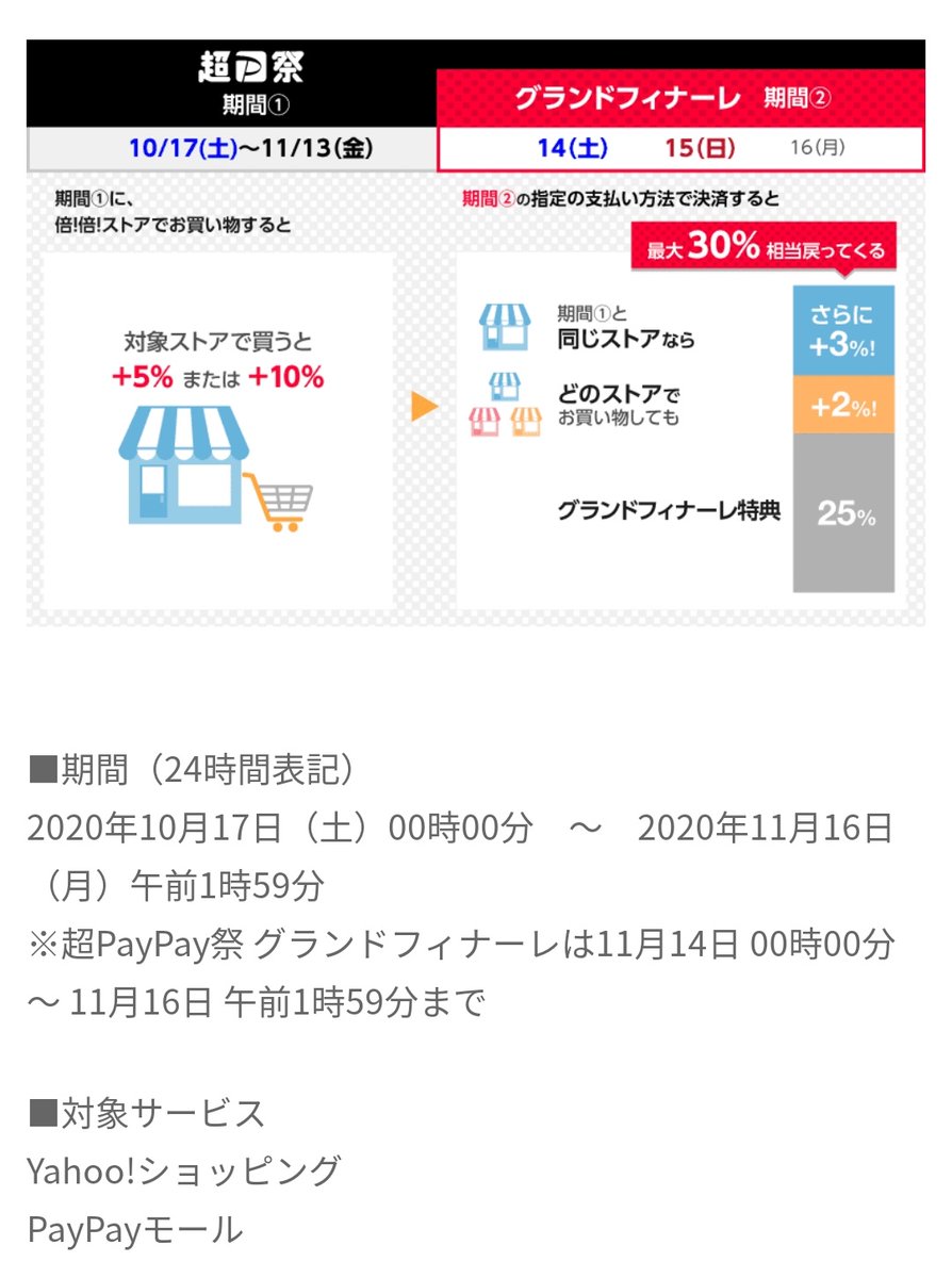 Ash 今年はいい買い物の日ないのかなぁと思ってたら超paypay祭が実質的にいい買い物の日なのか グランドフィナーレを爆益にするためには期間 中の買い物が必要と W ﾌﾑ