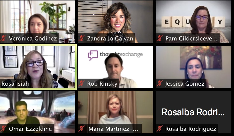 zjgalvan's tweet photo. “Am I Creating Equity & Access for ALL?” session w/ the FAB @RosaIsiah because #ALLmeansALL💚💜💙 @pgilders @mrsjessgomez @ProfeMsVgodinez @TheColon_s @SuptMMPoulin @verodher @VillagomezMyra @mrmercado674 @ms_pantaleon #WeAreCUE #SomosCUE #FallCUE20 https://t.co/tllXZ72Dmp