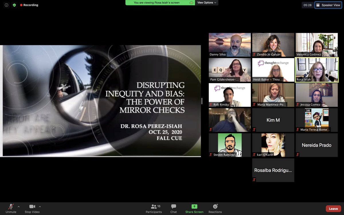 zjgalvan's tweet photo. “Am I Creating Equity & Access for ALL?” session w/ the FAB @RosaIsiah because #ALLmeansALL💚💜💙 @pgilders @mrsjessgomez @ProfeMsVgodinez @TheColon_s @SuptMMPoulin @verodher @VillagomezMyra @mrmercado674 @ms_pantaleon #WeAreCUE #SomosCUE #FallCUE20 https://t.co/tllXZ72Dmp