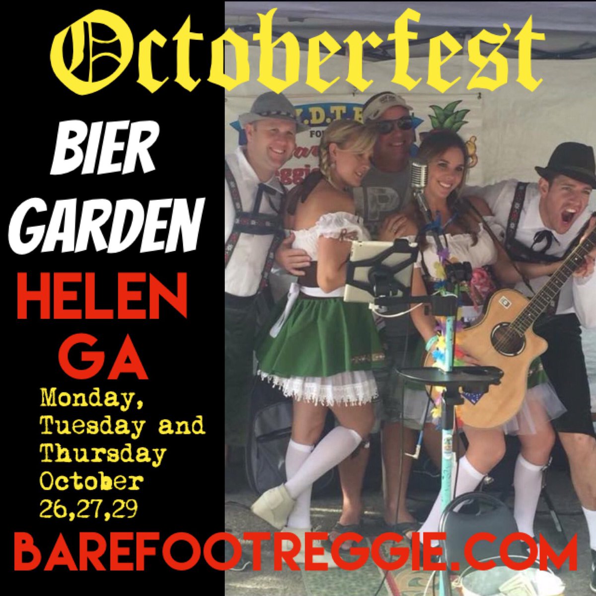 reggiestarrett's tweet photo. Monday, Tuesday and Thursday, we will start Day Drinking at 2pm!!!#livemusic #helenga #alpinehelen #octoberfest2020 https://t.co/kxpS2ZAedb