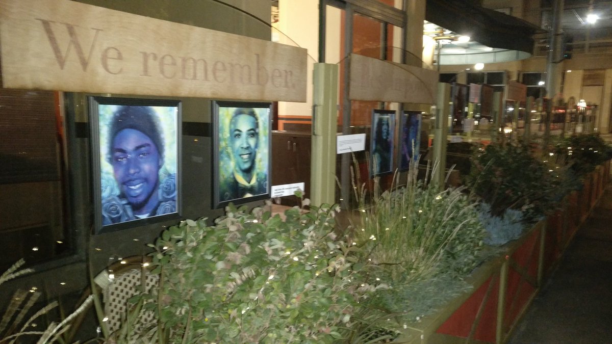 ProfVariant's tweet photo. #ConsistentRESISTANCE art protest show invited us together to remember Black lives lost to police violence -- and gave voice to concrete actions. The protest show was live near Fillmore Street Cafe on Friday. Intercultural solidarity for Black liberation. 2/x https://t.co/gMxMJx0viF
