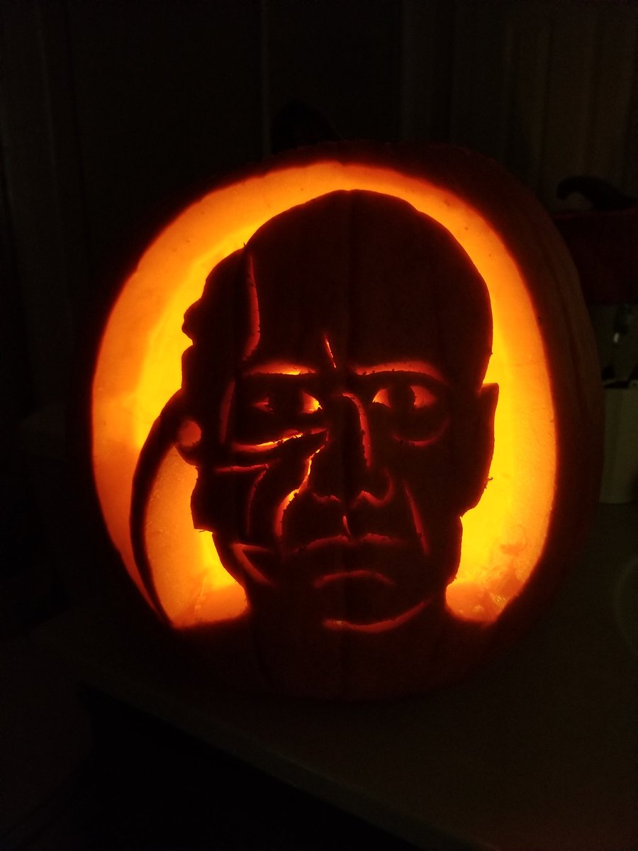mitch_seifert's tweet photo. I am Locutus of Borg. Resistance is futile. Your life as it has been is over. From this time forward, you will service us. #Halloween #pumpkincarving #StarTrek #StarTrekTNG @StarTrek https://t.co/7Q2uvVVcua
