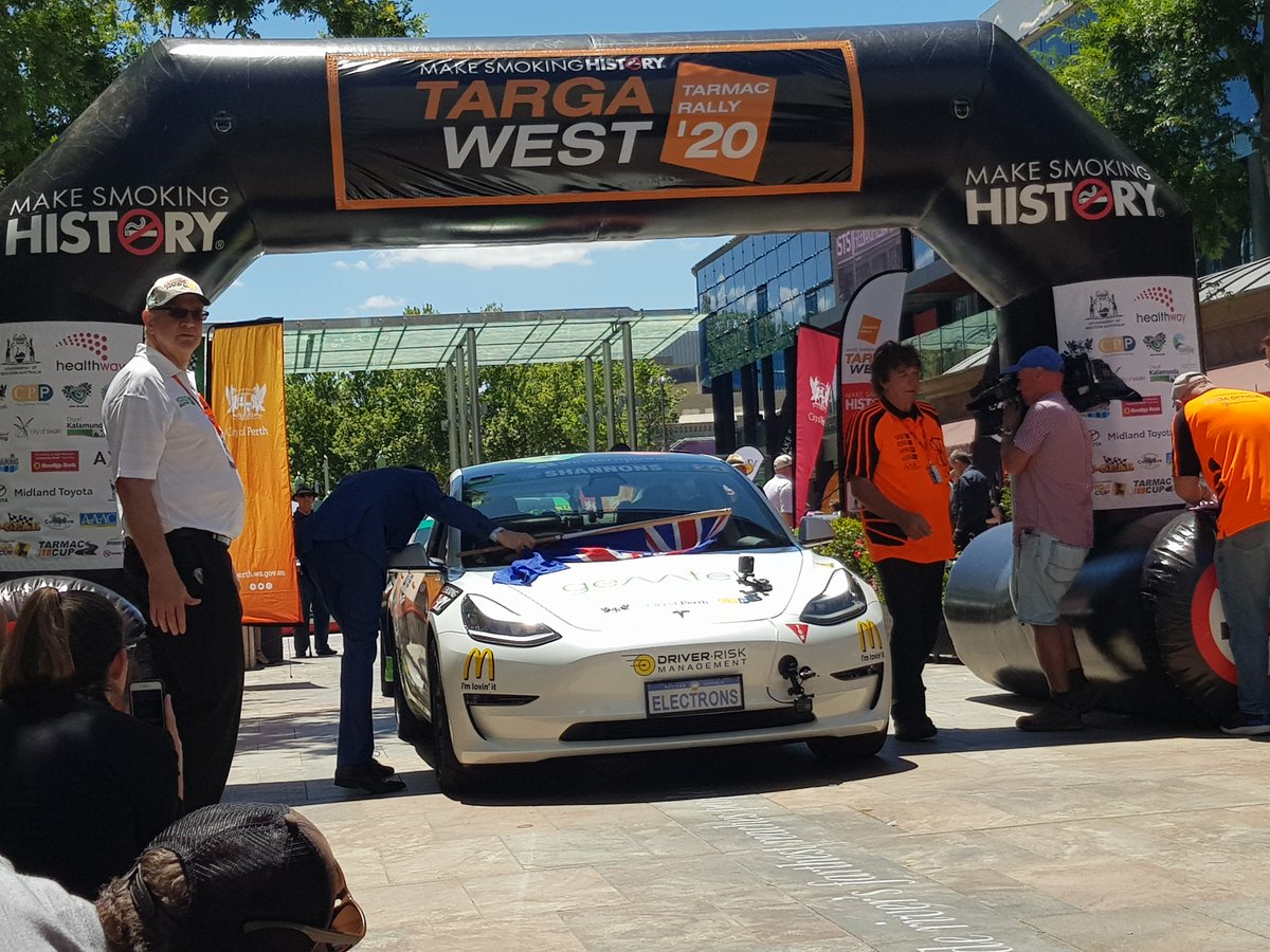 Another exciting Targa West Rally kicked at Forrest Place on 22 October. 
Gemtek Group’s Tesla Model 3 and the team is aiming to take a podium at Langley Park in an #ev. Come and watch the race!
Targa West
targawest.com.au
#TargaWest #TarmacRally #EV #RoadSafety #eCall