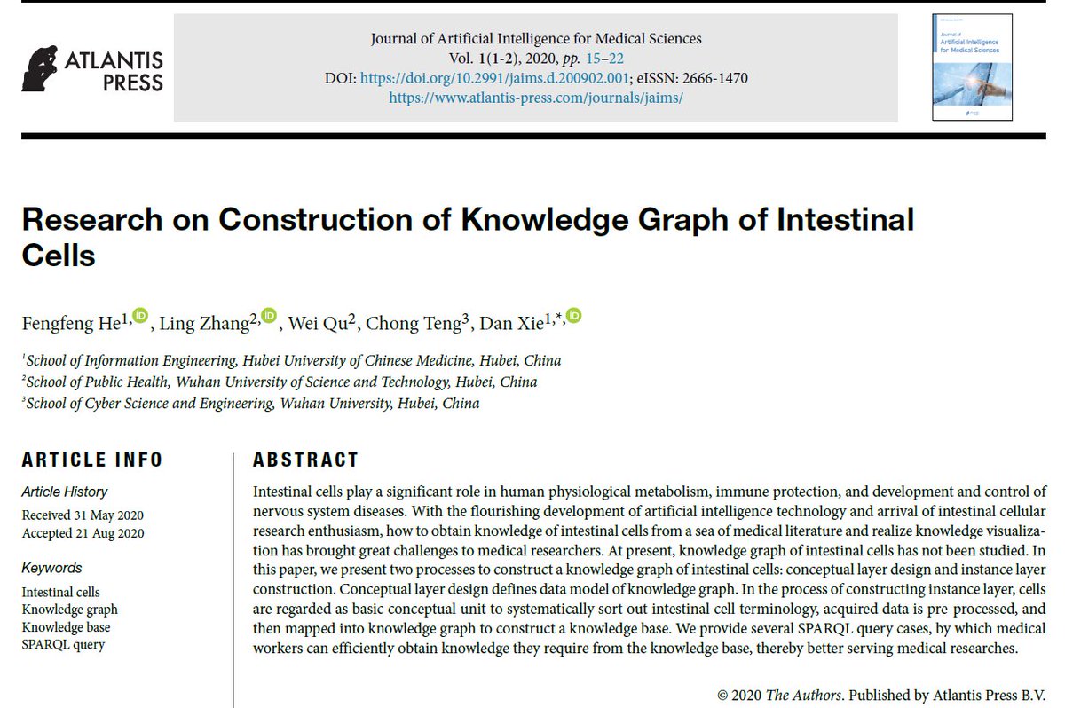 adrian_ran_dang's tweet photo. knowledge graph of #intestinal cells: conceptual layer design and instance layer construction by #SPARQL query. #JAIMS #AI @prmarketingAP check it out: https://t.co/KftNciOEeJ https://t.co/hyYzWiTPPc