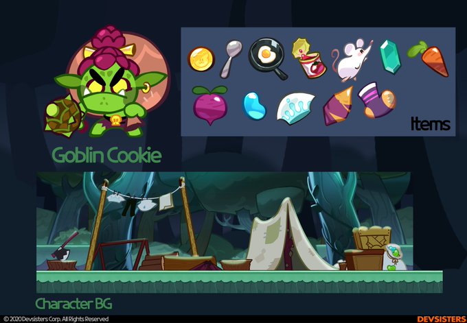 고블린맛 쿠키 담당했습니다. #cookierun #쿠키런 