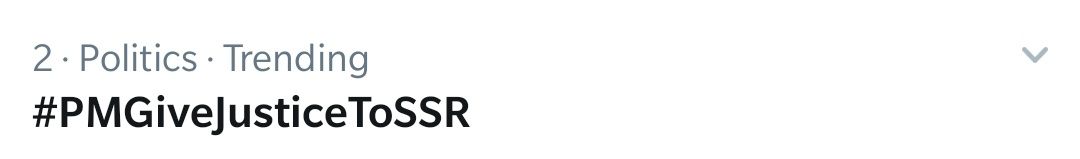 Ron__45's tweet photo. When u wake up and see this ....

Come on guys!! Let's go to the top ! 
#PMGiveJusticeToSSR https://t.co/4mjsT72sxE