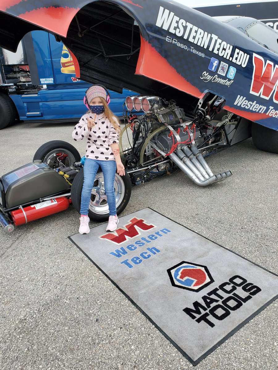 mark13shark's tweet image. First time at the #SpringNats in Houston, Texas. Showing her Mopar ink with the #westerntech funny car.