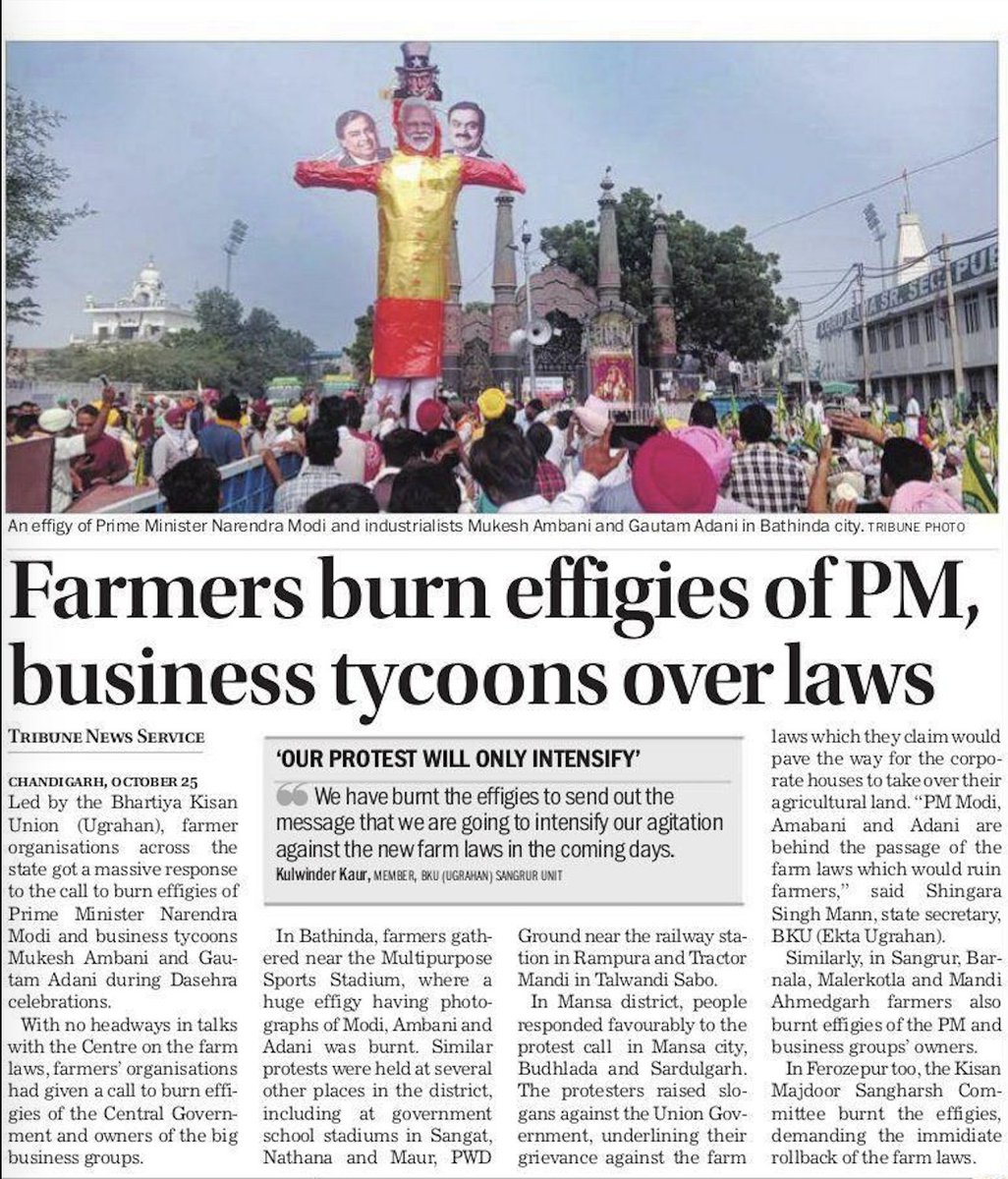 RahulGandhi's tweet photo. This happened all over Punjab yesterday. It’s sad that Punjab is feeling such anger towards PM.

This is a very dangerous precedent and is bad for our country.

PM should reach out, listen and give a healing touch quickly. https://t.co/XvH6f7Vtht