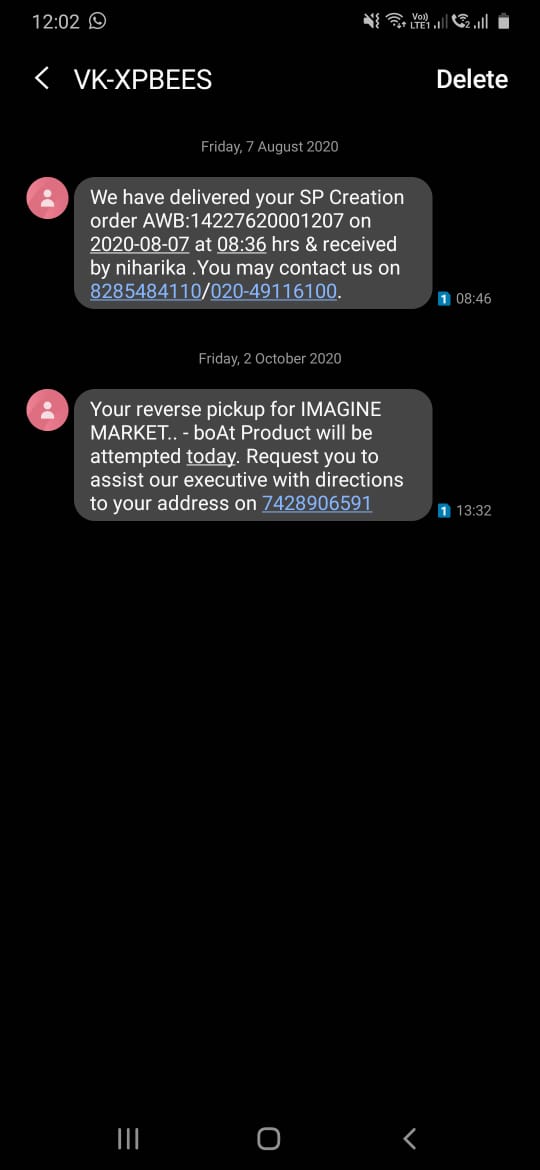 _NiharikaVerma's tweet photo. @BoatNirvana I am highly disappointed with your service. My earphones got picked on 2nd October 2020 after 2 days of registering complaint. With in a week it will get replace that was the statement given by the person who came to pick earphones. https://t.co/b0CEm8wMDT