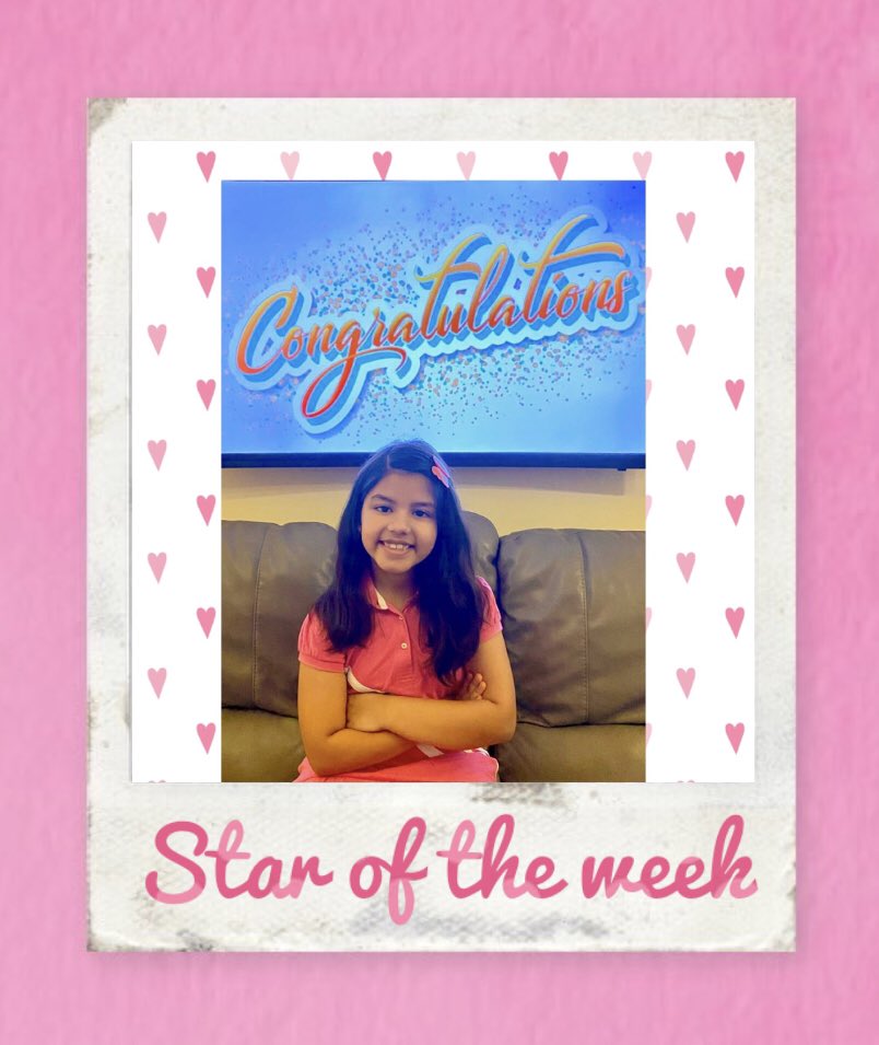 rug99's tweet image. @WPS_Year3 @WPS_Dubai #WPSPINKDAY2020 winning the Star of the week certificate wearing 🌸PINK🌸 what could be better☺️ 
Samiha is thrilled 💕 Thank you Ms Mclaughlin #NewDaysNewWays #wpsremotelearning #onlineassembly