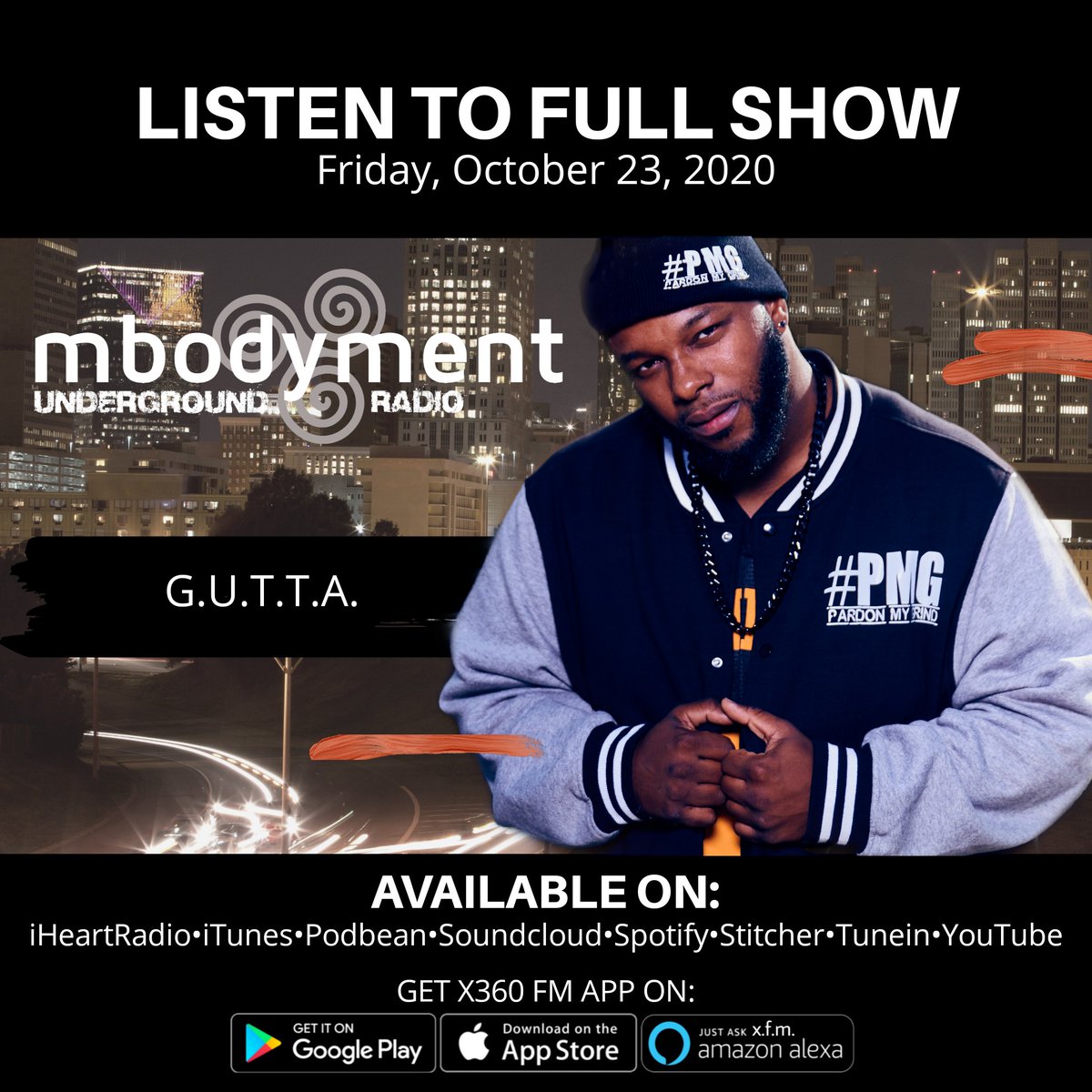 mbodymentradio's tweet photo. GET FULL INTERVIEW (Oct. 23, 2020) G.U.T.T.A.  IG: @theofficialgetgutta

#indieartist #hiphop #atlantaradio #entertainment #x360fm #undergroundartists #independentlabels  #mbodymentundergroundradio #artistperformance https://t.co/6OyMxC4VRO