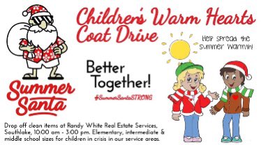 DragonsBPA's tweet photo. Start gathering these warm items for #NETarrantCounty #SummerSanta #CoatsMittens #DragonsBPA drop off Nov 7th https://t.co/ozVMUefbYm