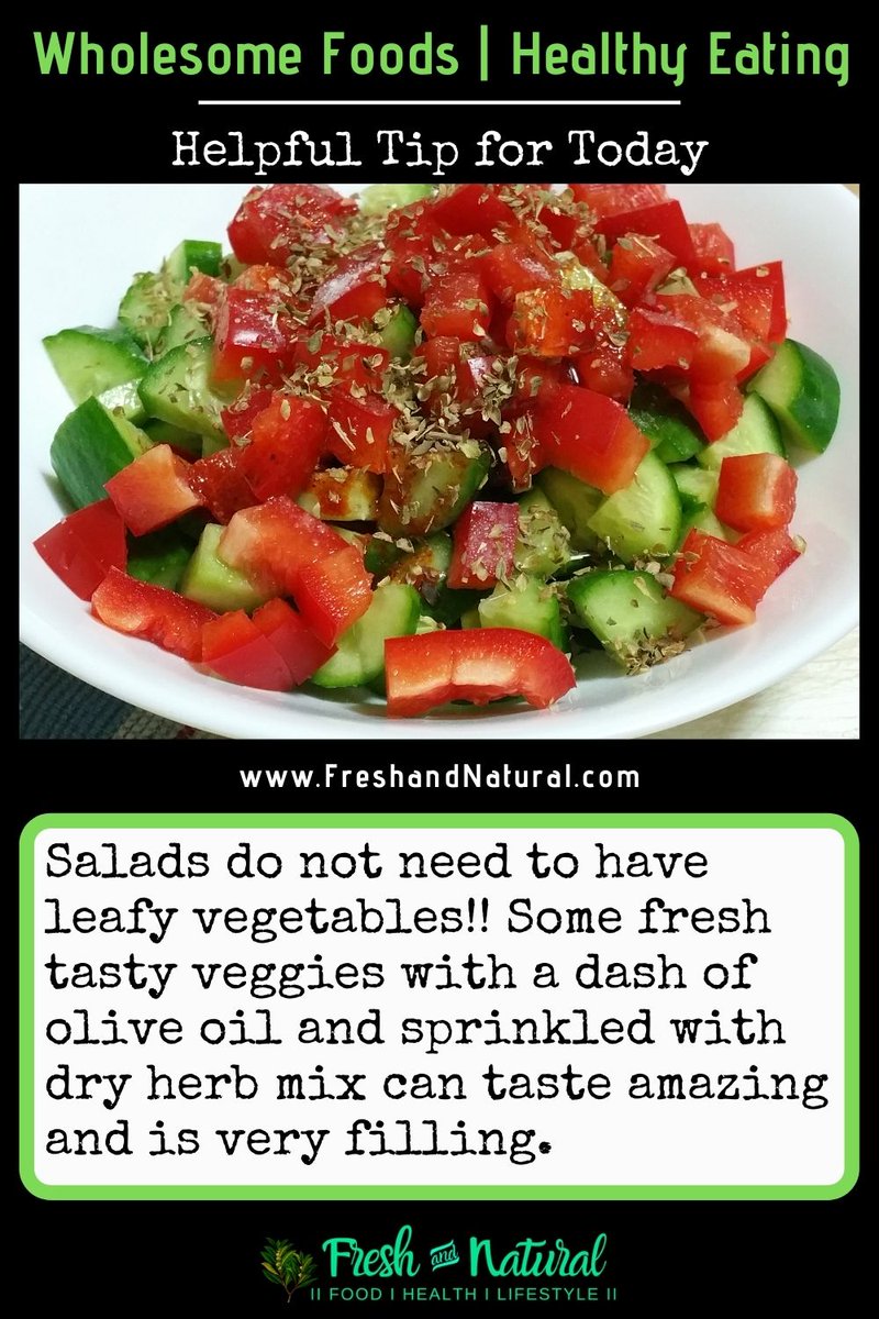 FreshNaturalCA's tweet photo. Salad-ideas... nutritious food can be easy to make and yummy to taste!

#saladbowl #salad #cucumber #tomatoes #RedBellPepper #oregano https://t.co/my4XuIMnzb