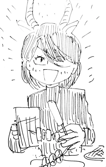 昨晩描いた、酒と涙とブラックとバックrkgkがとても好もしくできたのでまとめ再掲
戦士よ今日もほどほど小出しにガンバぇー 