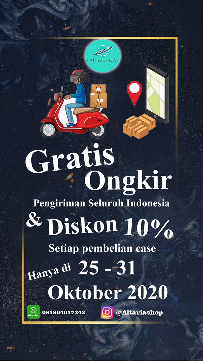 altaviashop's tweet photo. PROMO GAJIAANNN !!!!!!

Gila Gratis Ongkir dan Diskon 10% setiap pembelian case di https://t.co/t75vPK0O3D

Yuk cek twitter dan Instgram kita @altaviashop https://t.co/v5sHd43tVP