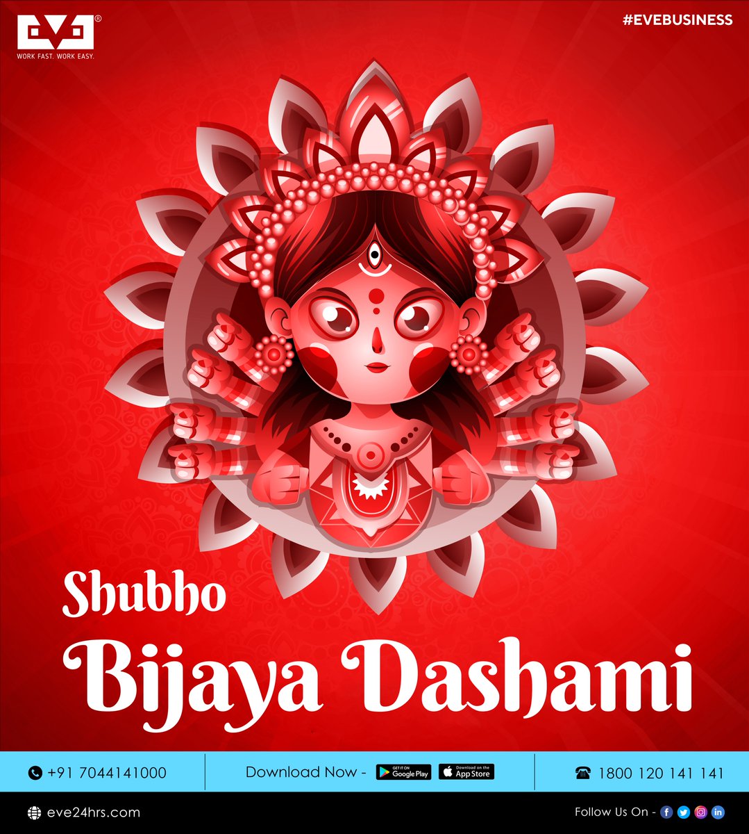 Shubho Bijaya Dashami from all of us at EVE !

#BijayaDashami #ShubhoBijaya #ShubhoBijoya #Dashami #DurgaPuja #DurgaPuja2020 #DurgaPujo #ShubhoSharodiya #MahaNabami #Navaratri #navaratri2020 #durgapujaspecial #durgamaa #festival #festiveseason #festivevibes #biggestfestival