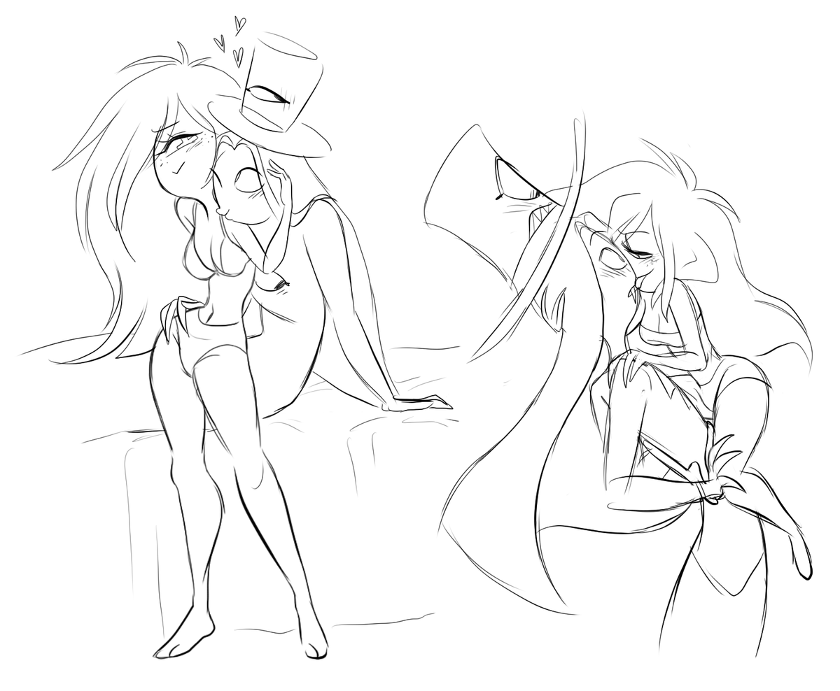 i've been doodling some cherrisnake and these are the more family friendly ones, sooo ? 

#hazbinhotel #HazbinHotelFanart #HazbinHotelCherriBomb #hazbinhotelsirpentious #CherriBomb #SirPentious #cherrisnake #pencherri 