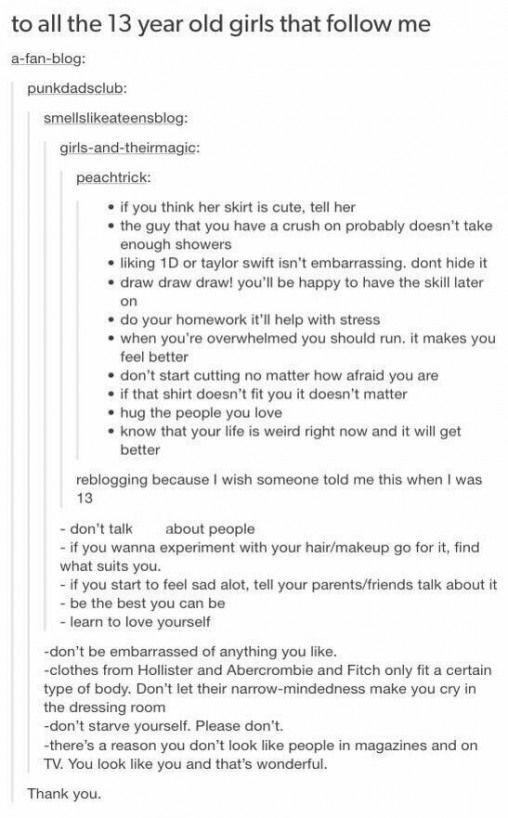 BDaveWalters's tweet photo. I don't know how many 13 year olds following me, but I know some 31 year olds who need to hear all this, too. https://t.co/uMVqzFIcjM