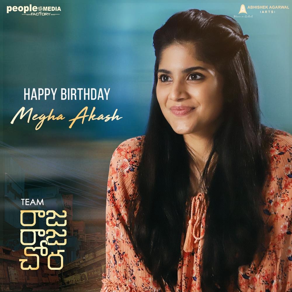 dhanusha Megha on Twitter: &quot;Birthday wishes to beautiful and talented  @akash_megha from team Raja raja Chora 😁😍 #HBDMeghaAkash #meghaakash… &quot;