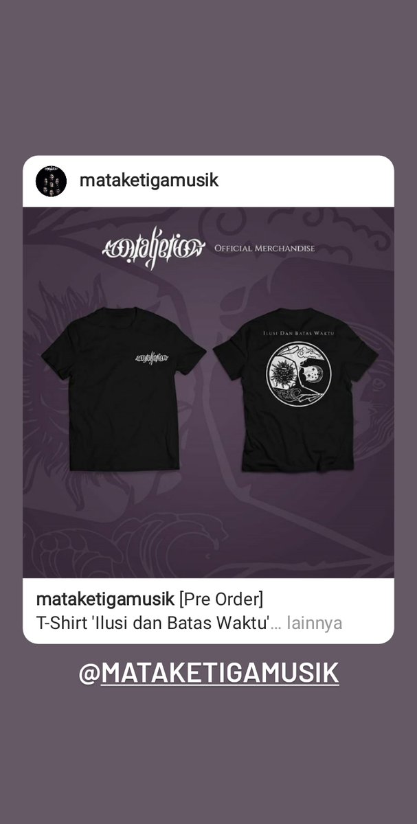 Shadu_Rasjidi's tweet photo. T-Shirt 'Ilusi dan Batas Waktu' seharga 125k.

Info dan pemesanan silahkan hubungi via WhatsApp di nomor +62 87722147986.

Batas waktu pemesanan hingga tanggal 31 Oktober 2020 dan T-Shirt akan mulai dikirim pada tanggal 14 November 2020. 

Terimakasih supportnya,
Slm semesta 🙏 https://t.co/PliTM4aNsc