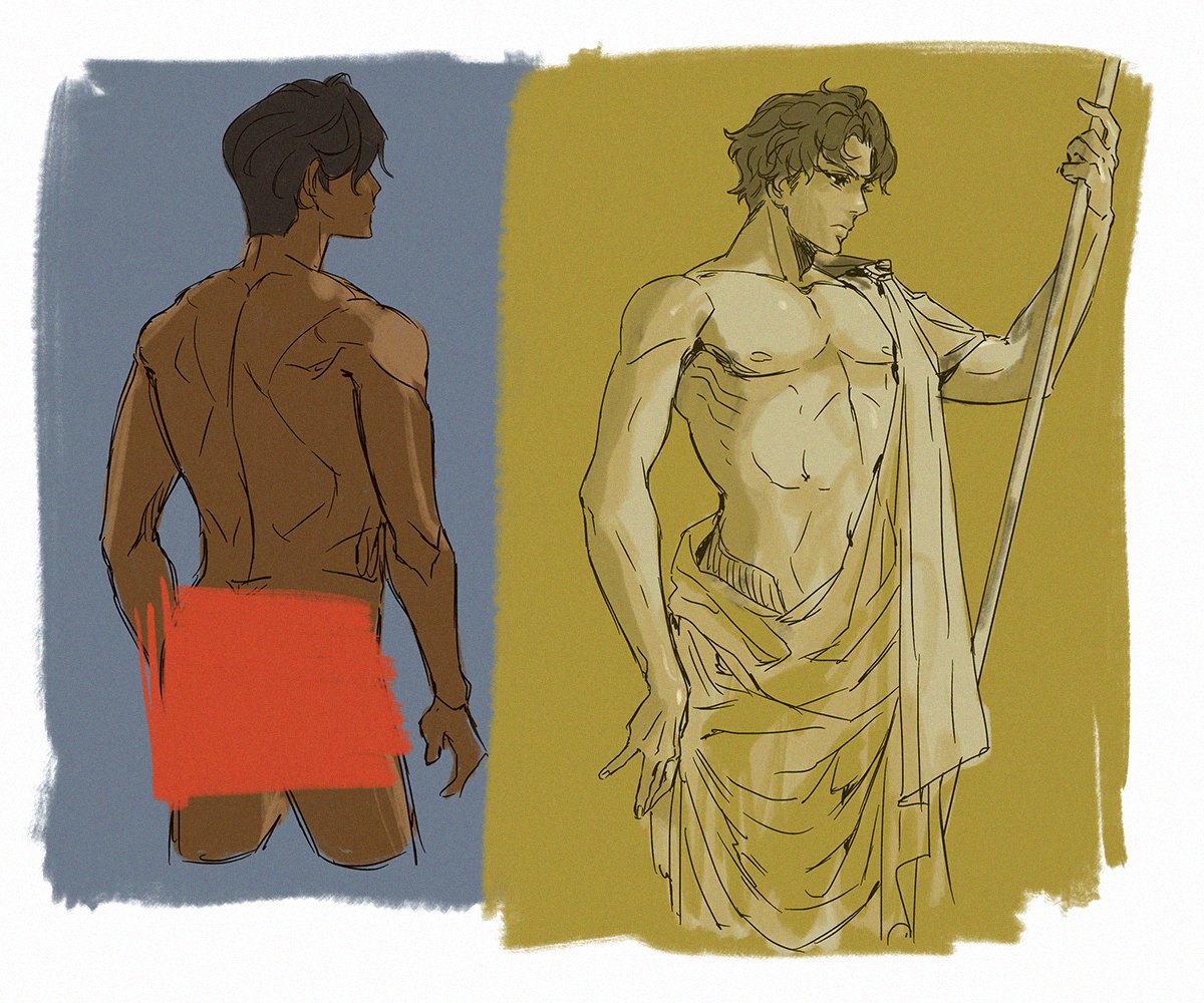 a redraw, some kinda-studies, and an unfinished doodle 