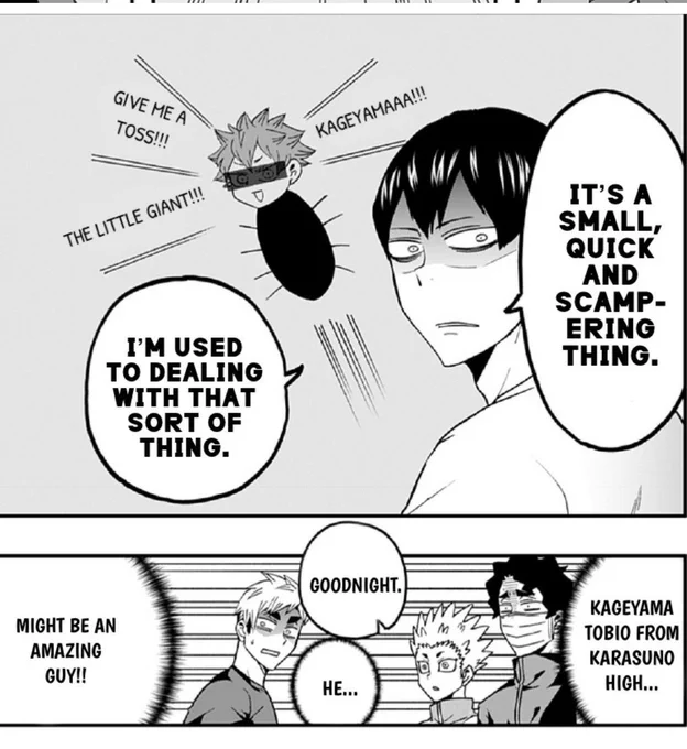 Another reason is because he can't lose to Tobio-kun, not even in bug control skills ? 