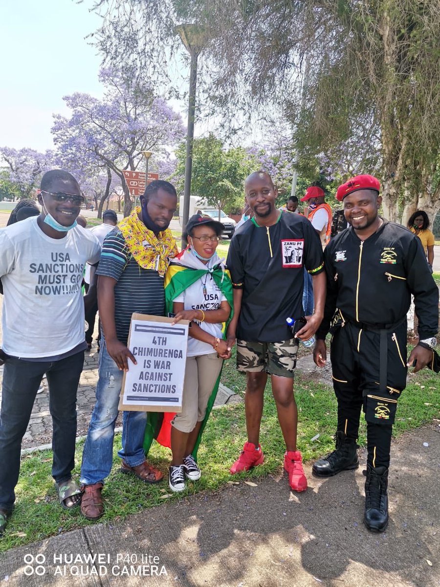 zanupf_patriots's tweet photo. Cdes @TMukupe @Gugu_WNcube @CdeGibson @kennedymapesa and cde Cleopas Kangausaru are part of the team which led anti sanctions march in Pretoria yesterday.

#ZimSanctionsMustGo https://t.co/ghwj2kmHFS